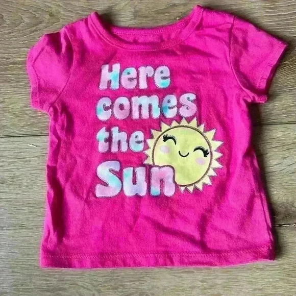 Garanimals Other - 5/$10-Garanimals Baby Girl Pink Short Sleeve T-Shirt Size 0-3 Months